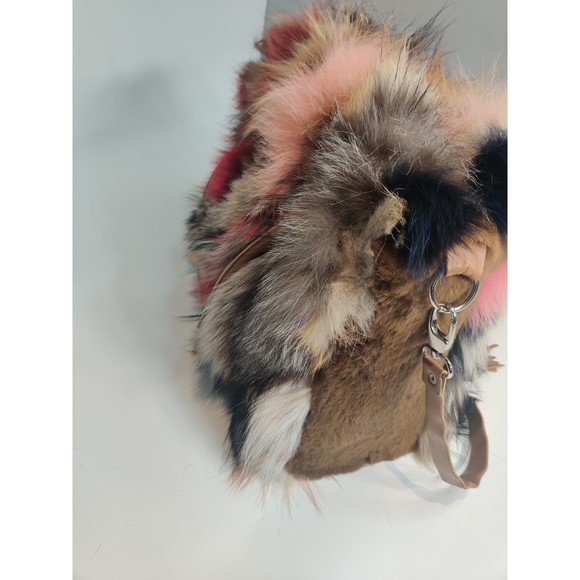 Real fox fur multicoloured bag with leather details brand is Befur on Etsy - Picture 13 of 16